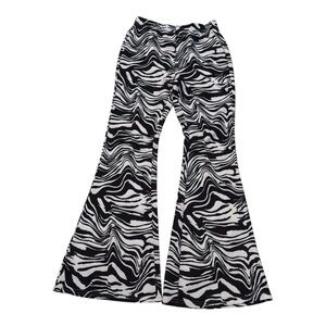 Zebra Print Flared Pants